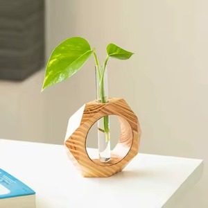 Maceta/Jarrón de Tubo de Ensayo Moderno Tallado a Mano en Hierro con Orificio de Drenaje, Diseño Ecológico para Macetas de Flores para el Hogar - Product Image 3
