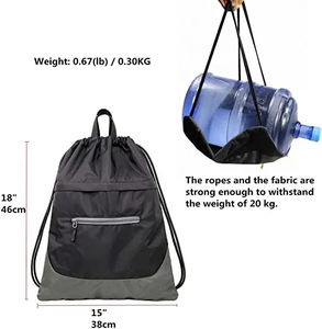 Wholesale 2023 Latest Style <b>Drawstring</b> Backpack String <b>Bag</b> Gym Sack Backpack Draw Swimming Athletic Sports <b>Bag</b> for Unisex - Product Image 4
