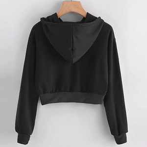 Wholesale Women Fashion Pullover Hoodie <b>Crop</b> <b>Top</b> Hoodies Fashion <b>Crop</b> <b>Top</b> Pullover Hoodies for Womens - Product Image 2