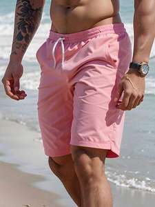 Vente en gros de shorts de fitness pour hommes à séchage rapide shorts décontractés respirants en maille unie de haute qualité Inde toile taille élastique cordon de serrage - Product Image 2