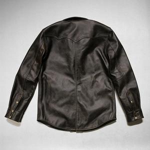 2025 chemise d'hiver décontractée en cuir pour hommes légers meilleure qualité conception respirante anti-boulochage fonction OEM et ODM Service - Product Image 5