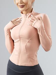 Chaqueta de Yoga para Mujer con Logotipo Personalizado, Sin Costuras, Capa Base Elástica y Transpirable, Chaqueta Deportiva para Fitness, Running, Entrenamiento y Gimnasio - Product Image 2
