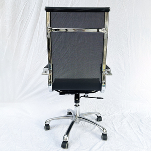 Chaise de bureau ergonomique pivotante MFM03 à dossier haut en maille avec appui-tête réglable pour la maison, l'atelier, le personnel – Mousse, tissu, PP, aluminium, PU - Product Image 6