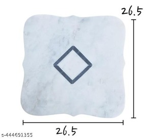 Elegante bandeja de cortar blanca con tabla de cortar de diseñador Premium de silueta única para uso moderno en cocina y Mesa - Product Image 3