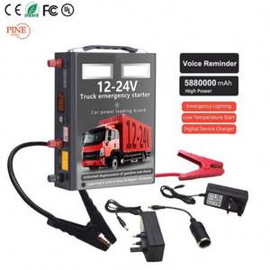 Arrancador de batería portátil de 12V y 24 voltios, 45800mAh, Banco de energía, herramienta de emergencia, elevador de batería, arrancador de batería de camión para camiones pesados - Product Image 1