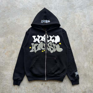 Nouveau fabricant de vêtements streetwear, vente en gros, broderie, impression en relief, ourlet brut, surdimensionné, écologique, fonctionnel, personnalisé - Product Image 6