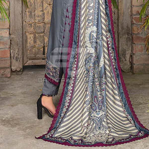 Shalwar Kameez Dupatta pour femmes en taille adulte, costume Shalwar Kameez 3 pièces personnalisé, imprimé moderne - Product Image 6