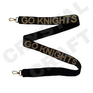 CRYSTAL CRAFT Color personalizado Estilo DE LA India Cuentas de cristal Monedero Correa con logotipo personalizado para bolsos - Product Image 3