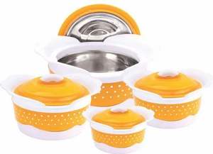 Ensemble de casseroles isothermes en acier inoxydable ANAX 1200/2000/3300/4500 mL Forme ronde Utilisation domestique Ensemble de qualité supérieure de 4 pièces - Product Image 3