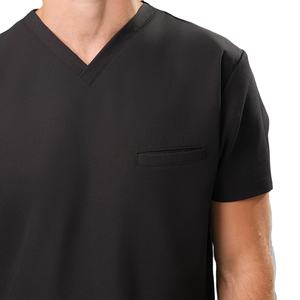 Haut de blouse médicale respirant à col en V pour hommes, uniforme d'hôpital à manches courtes, tenue de travail pour médecins et infirmières, fabrication OEM personnalisée - Product Image 5