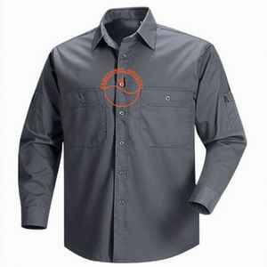 Protection chaleur flamme hommes salopette de travail légère flamme réfléchissante résistant au feu hommes chemise de travail occidentale couture soudage Fr - Product Image 6