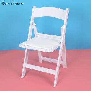 Toptan düğün plastik pp reçine Uv korumak beyaz gladyatör plastik katlanır bahçe sandalye - Product Image 4