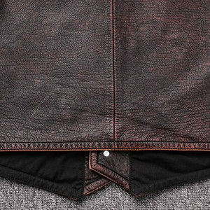 Chaleco de cuero sin mangas de moda de talla grande Chaleco de cuero de moto para hombre Chaleco de cuero de vaca - Product Image 6