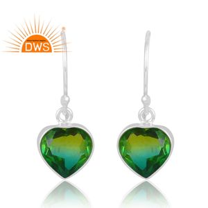Tendance Design Argent Sterling Bio Chrome Diopside Doublet Quartz Boucles d'oreilles en pierres précieuses Fabricant de bijoux personnalisé - Product Image 1