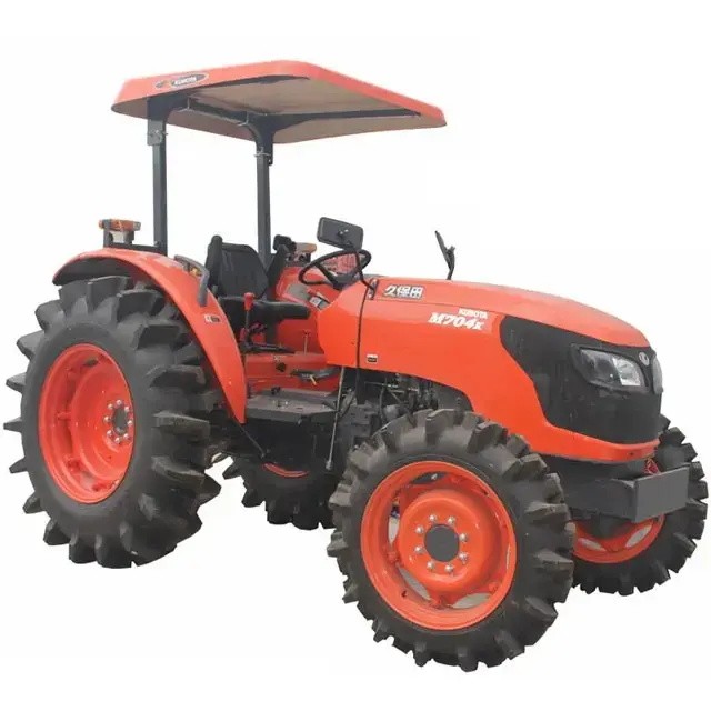 Tracteur agricole multifonction 70hp, tracteur agricole agricole utilisé, compact KUBOTA 4x4