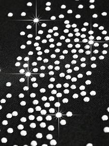 Lujo invierno Rhinestone Crop Hoodie mujeres de gran tamaño brillo cristal pulóver frente Logo Casual Street Style Outfit - Product Image 6