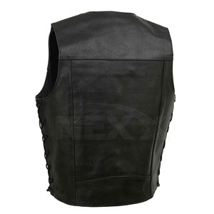 Gilet en cuir pour homme en matériau durable - Vêtement d'extérieur décontracté pour l'hiver, de haute qualité, coupe confortable, nouvelle arrivée - Product Image 6