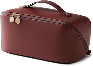 Neceser de cuero de primera calidad organizador de maquillaje de alta calidad, neceser portátil, elegante neceser de viaje para belleza - Product Image 4