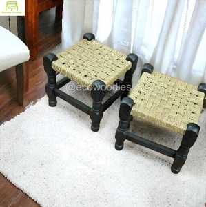 Tabouret bas en bois naturel Offre Spéciale tabouret pour salon escabeau en bois Console incrustée d'os - Product Image 5