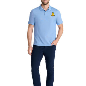 Prix de gros T-shirt polo à manches courtes pour hommes avec tissu tricoté anti-rétrécissement Chemise polo pour hommes à col rabattu - Product Image 3