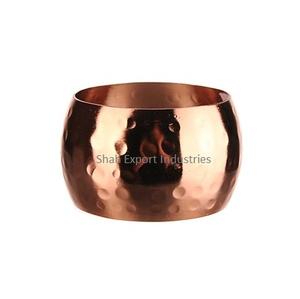 Anneau de serviette de forme ronde plaqué argent brillant Porte-serviettes métallique élégant pour la décoration de tables à manger de mariage - Product Image 5