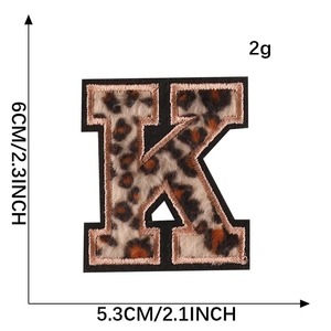 Personalizado al por mayor para ropa bolsa sombreros Chenille Tigre toalla bordado MAMA letras alfabeto parche de hierro alfabeto sonriente - Product Image 4