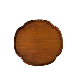 Hot Selling Factory Sale High Quality Walnut Perfect Look Wooden Coasters with Holder Round Shape New Design - Product Image 1