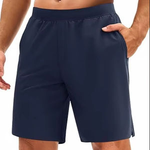 Short d'entraînement en maille respirante pour homme Pantalon de jogging à séchage rapide avec poche à la taille élastique et logo personnalisé Short de course et d'entraînement de gymnastique solide - Product Image 1