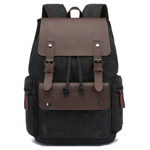 Sac à dos d'étudiant confortable pour les voyages en plein air, mode personnalisée, imprimé vintage, cordon de serrage, fabricant en gros, sac pour ordinateur portable - Product Image 3