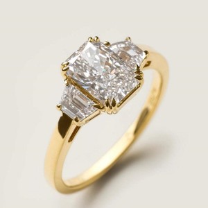 2024 Original Eternity Wedding Ring for Women Radiant Cut Diamond with GRA Certified VVS Moissanite 18K Gold - Product Image 5