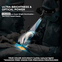 OTICA - Lámpara Quirúrgica LED Dental de 5 W para Exámenes ORL, Temperatura de Color de 5800 K, Certificación CE, Brillo Ajustable