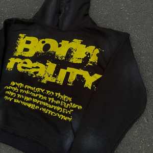 Sudadera con capucha transpirable, cortavientos, holgada, con cordón ajustable, estampado liso, lavado ácido, efecto desgastado, para hombre, de invierno, de forro polar - Product Image 3