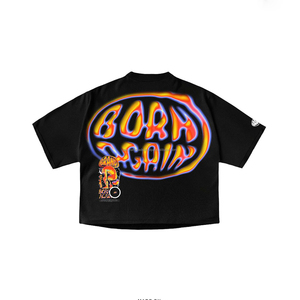 Camiseta Deportiva de Manga Corta con Cuello Redondo, Holgada, Transpirable, de Secado Rápido, con Estampado de Rayas, de Alta Calidad, para Hombre y Mujer - Product Image 3