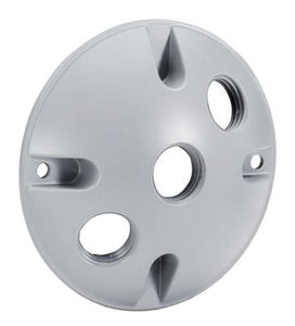 3 छेद दौर Weatherproof कवर 3-छेद कवर W/गैसकेट-ग्रे बॉक्स कवर - Product Image 1