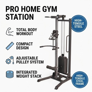 Sistema a Doppia Puleggia Regolabile per Palestra Domestica, Macchina <span class=keywords><strong>Lat</strong></span> Pulldown a <span class=keywords><strong>Parete</strong></span> per Allenamento Fitness e Stazione con Cavi a Carico di Pesi - Product Image 3