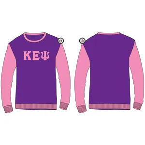 Hot Selling Heren Sweatshirt Oem Custom Made Heren Katoen/Polyester Kapa Epsilon Psi Sweatshirt Met Lange Mouwen Borduurwerk