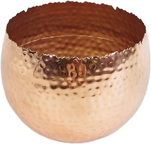 Centro de mesa de cobre, tazón de cocina Simple martillado, decorativo, mesa de comedor, tazón superior - Product Image 2