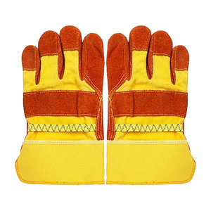 Gants de travail en cuir durables avec protection antidérapante, compatibles écran tactile, luminescents dans l'obscurité, pour tâches lourdes, ajustement confortable et flexible, usage quotidien, décontracté, maison - Product Image 5