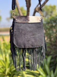 Bolso de piel de vaca auténtica de estilo occidental, novedad, bolso con flecos, gran oferta, bolso de mano, bolso bohemio para mujer, Bolso multiusos - Product Image 4