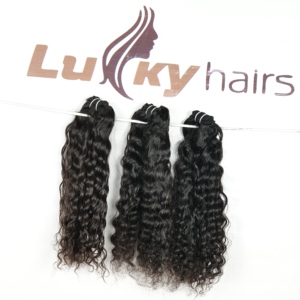 Extensions de cheveux humains 100% naturels, vierges indiens Remy, à double trame, bouclés, alignés aux cuticules, ondulés, noirs naturels, en gros - Product Image 3