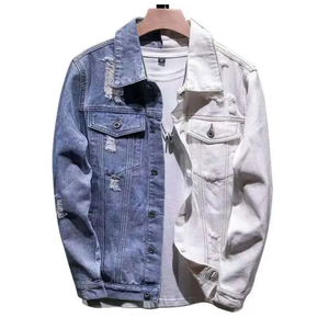 Caliente nueva llegada de los hombres Vintage desgastado chaquetas de mezclilla al por mayor personalizado con decoración de botones - Product Image 2