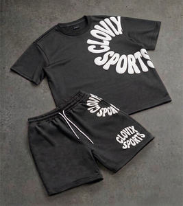 CLOVIX SPORTS ผู้ผลิตเสื้อผ้าบุรุษแบบกำหนดเอง ชุดฤดูร้อน 2 ชิ้น สีพื้น พิมพ์โลโก้แบบนูน ระบายอากาศได้ดี สตรีทแวร์ ผ้าฝ้าย 100% - Product Image 3