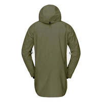 Veste imperméable à capuche pour homme, coupe longue, fermeture éclair, couleur unie, vêtements d'hiver pour l'extérieur