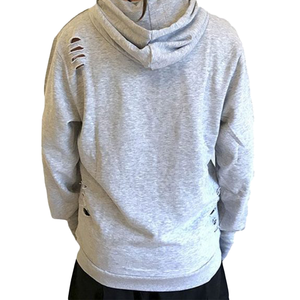 Men's Heavy Weight 100% Cotton Solid Vintage Wash Hooded Fleece Pullover <b>Sweatshirt</b> Embroidered Distressed Street Wear Winter - Product Image 4
