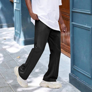 กางเกงขาตรงสำหรับผู้ชายกางเกงผู้ชายทรงตรงผ้าย้อมสีพื้นใส่สบายไม่ยับ - Product Image 2