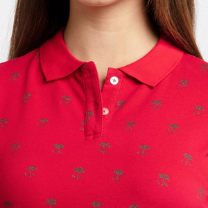 Camiseta de Mujer, Suave y Transpirable, 100% Algodón, Tejido de Punto Estampado, para Deportes, Caminar, Uso Casual, Cuello Clásico, Manga Corta - Product Image 4