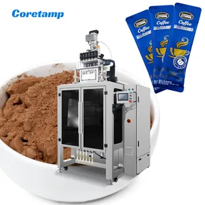 Máquina automática de envasado de polvo de cacao en bolsita multilínea Máquina de envasado de café multifunción en polvo de 4 carriles