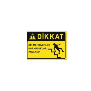 Panneau de signalisation électronique de prudence pour escaliers raides avec main courante - Product Image 1