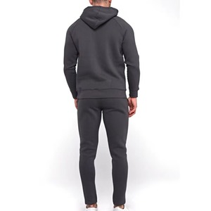Chándal de algodón para hombre de calidad personalizada, jersey de gran tamaño con capucha y pantalones de chándal para correr, conjunto de 2 piezas lavado, ropa de calle al por mayor - Product Image 2