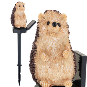 Solar-powered hedgehog lamp, garden <b>LED</b> <b>light</b> with dusk <b>sensor</b>. - Product Image 1